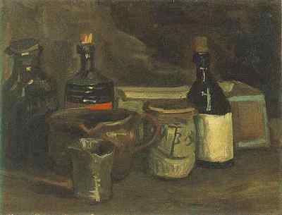 85 Still Life with Bottles and Earthenware
