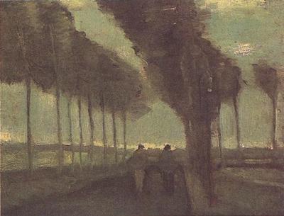 Country Lane with Two Figures
