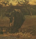Peasant Woman Digging Up Potatoes