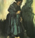 Peasant Woman Sweeping the Floor