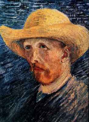 self portrait with straw hat version