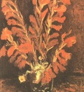 vase with red gladioli version