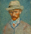 Self Portrait with Grey Felt Hat