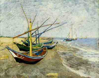 Fishing Boats on the Beach at Saintes Maries
