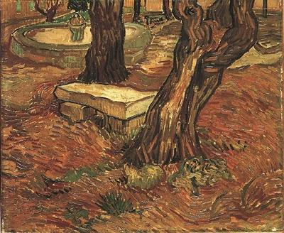 Stone Bench in the Garden of Saint Paul Hospital, The