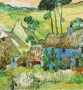 Thatched Cottages by a Hill