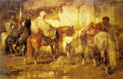 Adolf Schreyer At The Watering Place