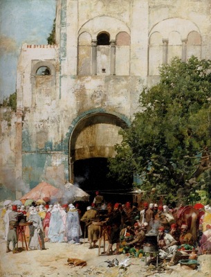 Alberto Pasini Market Day Constantinople