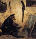 Alexandre Gabriel Decamps The Monkey Painter