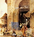 Charles Robertson The Flower Market In Damascus
