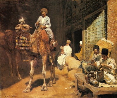 Edwin Lord Weeks A Marketplace In Ispahan