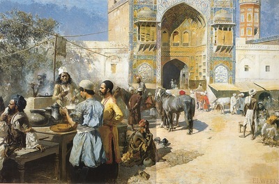 Edwin Lord Weeks An Open Air Restaurant In Lahore