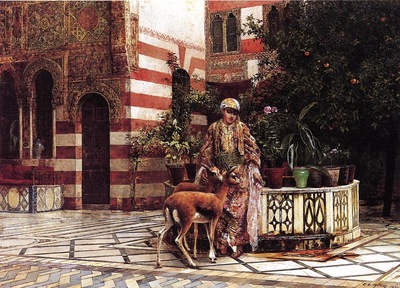 Edwin Lord Weeks Girl In A Moorish Courtyard