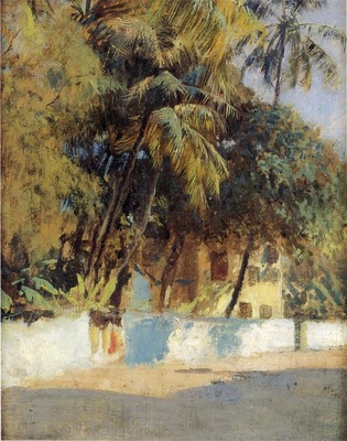 Edwin Lord Weeks Street Scene In Bombay