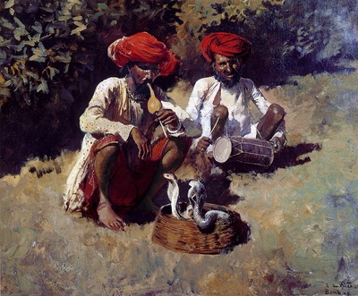 Edwin Lord Weeks The Snake Charmers In Bombay