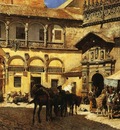 Edwin Lord Weeks Market Square In Front Of The Sacristy And Doorway Of The Cathedral At Granada