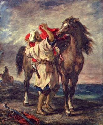Eugene Delacroix A Moroccan And His Horse