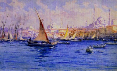 Fausto Zonaro A View Of Bosphorus