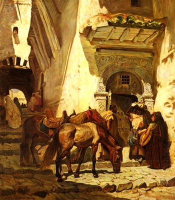 Frederick Arthur Bridgman Near The Kasbah