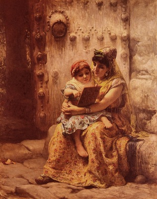 Frederick Arthur Bridgman The Reading Lesson