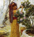 Frederick Arthur Bridgman In The Courtyard