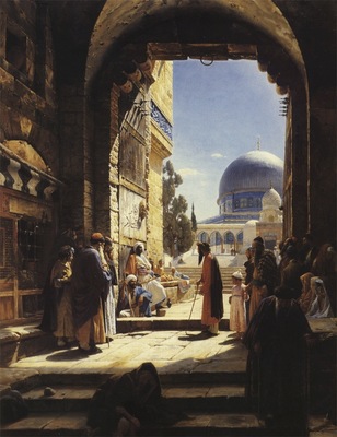 Gustav Bauernfeind At The Entrance tTo The Temple Mount