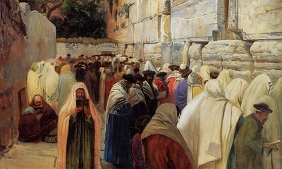 Gustav Bauernfeind Jews At The Wailing Wall
