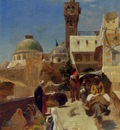Gustav Bauernfeind Orientalische Strassenszene