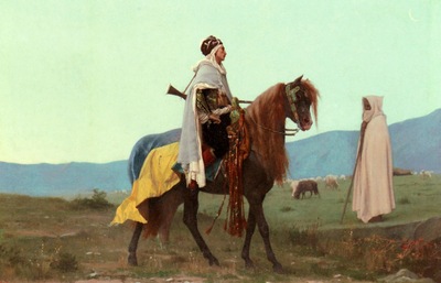 Gustave Clarence Rodolphe Boulanger An Arab Horseman