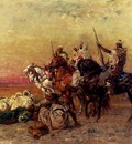 Henri Emilien Rousseau The Halt In The Desert