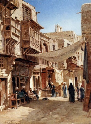 John Varley A Street In Boulaq Near Cairo