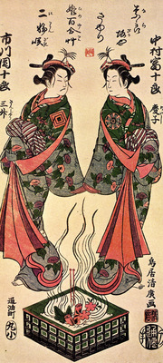 Torii Kiyohiro Ichikawa Danjuro IV and Nakamura Tomijuro I