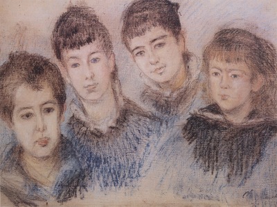 The Four Hoschede Children, Jacques, Suzanne, Blanche and Germaine [1880]