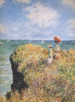 Walk on the Cliff at Pourville [1882]