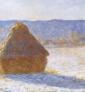 Grainstacks in the Morning, Snow Effect [1890 1891]