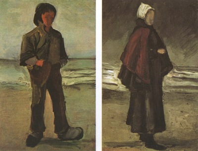 a fisherman and the fishermans wife in the beach