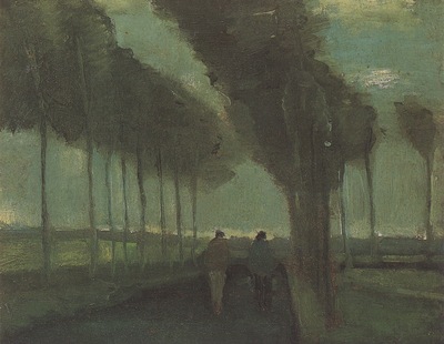 lane with two figures, nuenen
