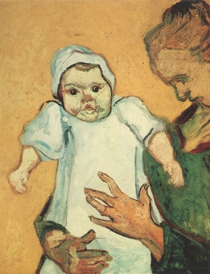 mother roulin with her baby, arles