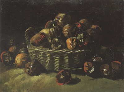 still life with basket of apples, nuenen