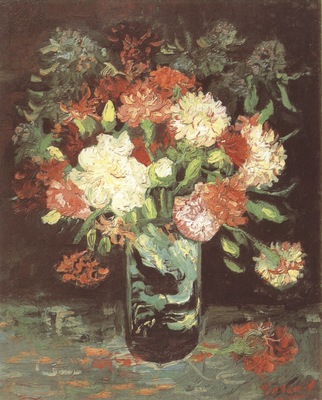 vase with carnations, paris