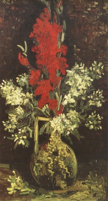 vase with gladioli and carnations, paris