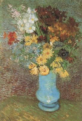 vase with marigolds and anemones, paris