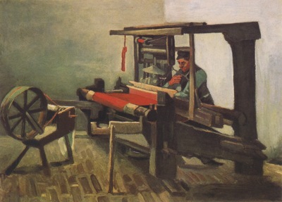 weaven, viewed from the left, with spinning wheel, nuenen