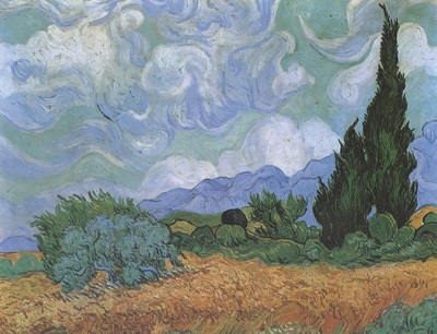 wheatfield with cypresses, saint remy
