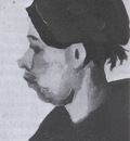 female peasants head with dark coif, nuenen