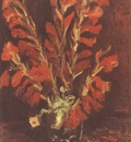 vase with red gladioli, paris