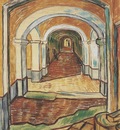 corridor at saint pauls hospital, saint remy