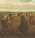 farmers planting potatoes, nuenen