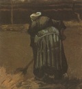 female peasant digging, nuenen