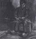 male peasant making a basket, nuenen
